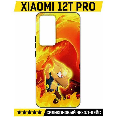 Чехол-накладка Krutoff Soft Case Brawl Stars - Ворон-Феникс для Xiaomi 12T Pro черный чехол накладка krutoff soft case brawl stars ворон феникс для google pixel 8 pro черный