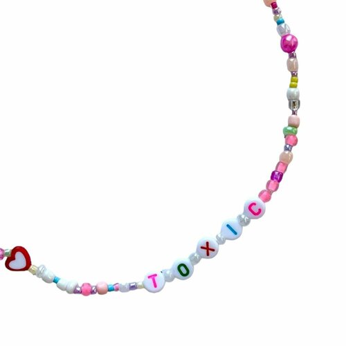 Чокер DARIDARI, бисер, длина 40 см, мультиколор