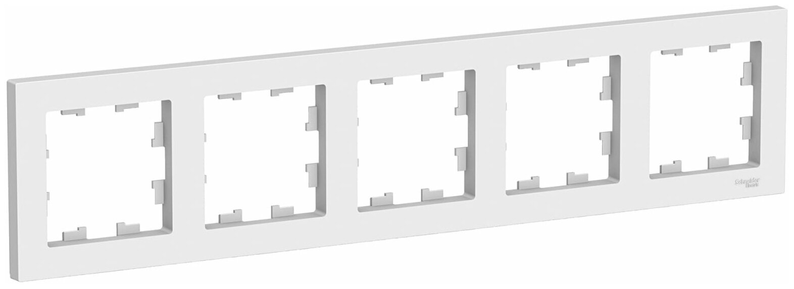 Рамка электроустановочная Schneider Electric AtlasDesign, 5 пост, белый, 5 шт. - фотография № 1