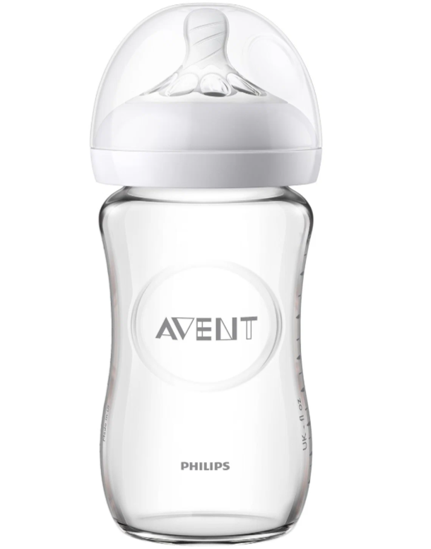 Philips AVENT Стеклянная бутылочка Natural SCF053/17, 240 мл, с 1 месяцев, прозрачный