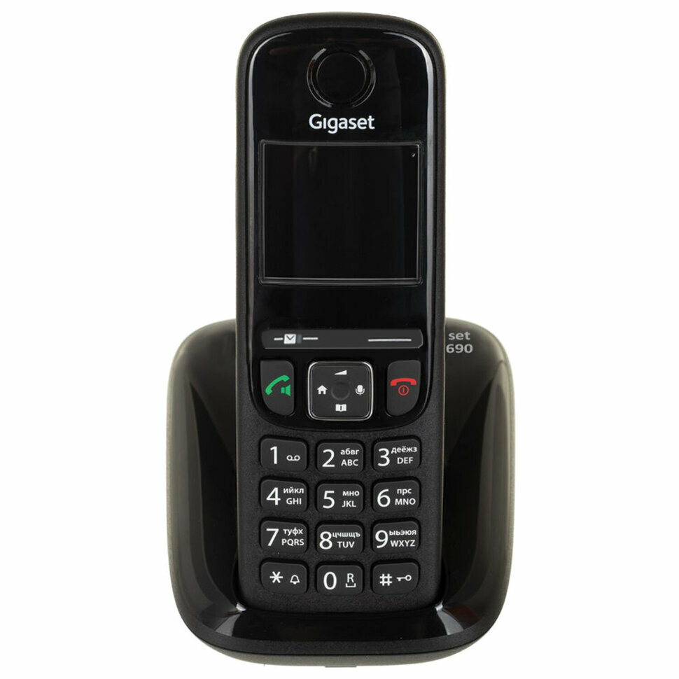 Радиотелефон GIGASET AS690 RUS SYS, черный [s30852-h2816-s301] - фото №19