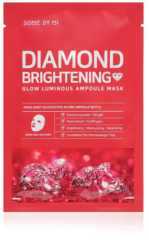 Some By Mi Маска тканевая ампульная Diamond Brightening Calming Glow Luminous Ampoule Mask, 25 мл