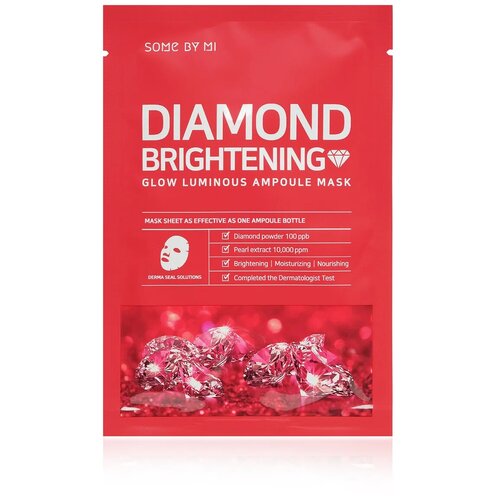 Some By Mi Маска тканевая ампульная Diamond Brightening Calming Glow Luminous Ampoule Mask, 25 мл some by mi diamond brightening glow luminous ampoule mask