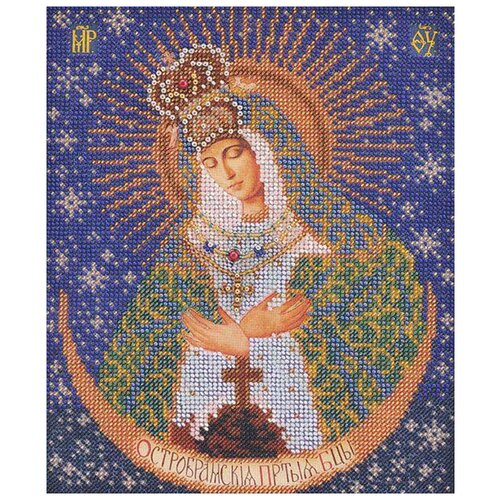 Набор вышивки бисером «Остробрамская Богородица», 20x24 см, Кроше (Радуга бисера)
