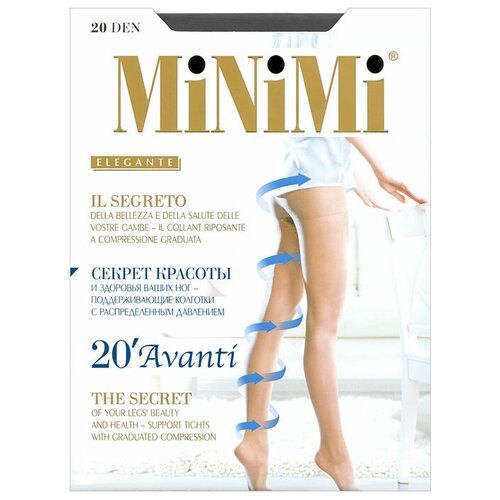Колготки MiNiMi Avanti, 20 den, размер 5, серый колготки minimi 20 den с ластовицей размер 4 белый