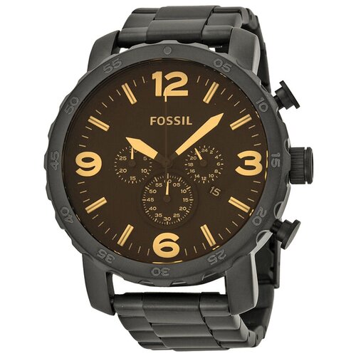 Наручные часы FOSSIL Nate JR1356, коричневый наручные часы fossil nate jr1487 коричневый черный