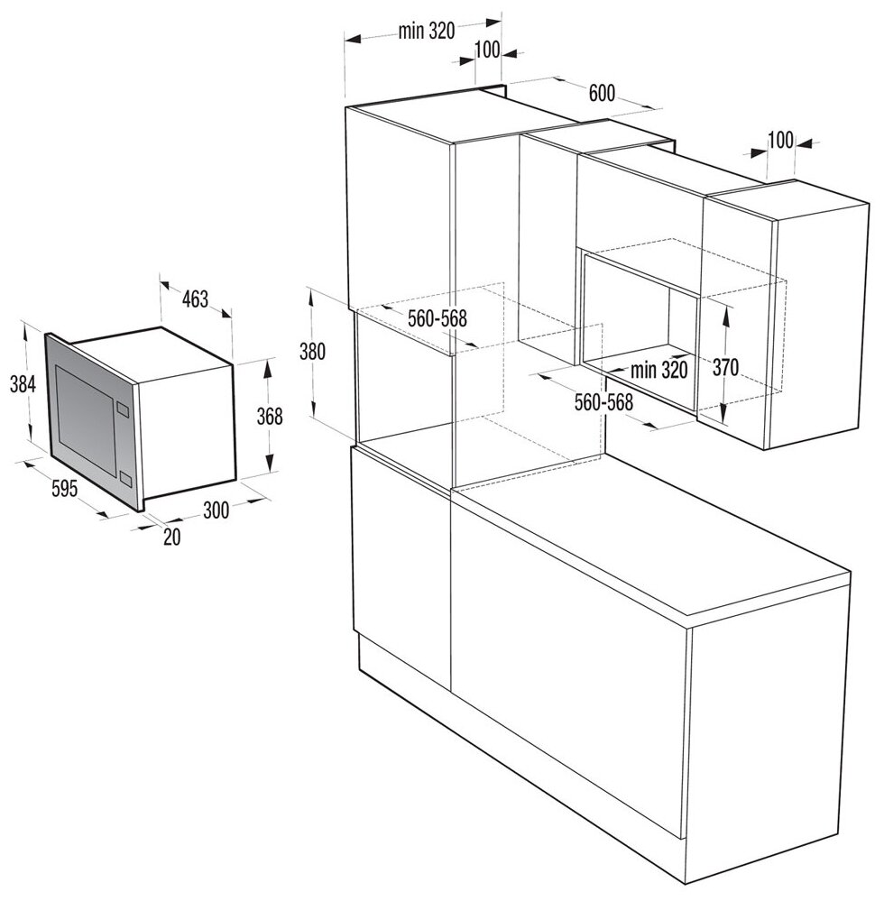 Gorenje BM 171E2X СВЧ встраиваемая - фотография № 2