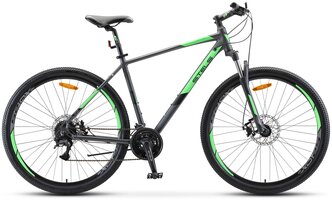Горный (MTB) велосипед STELS Navigator 920 MD 29 V010 (2021) антрацитовый/зелёный 16.5" (требует финальной сборки)