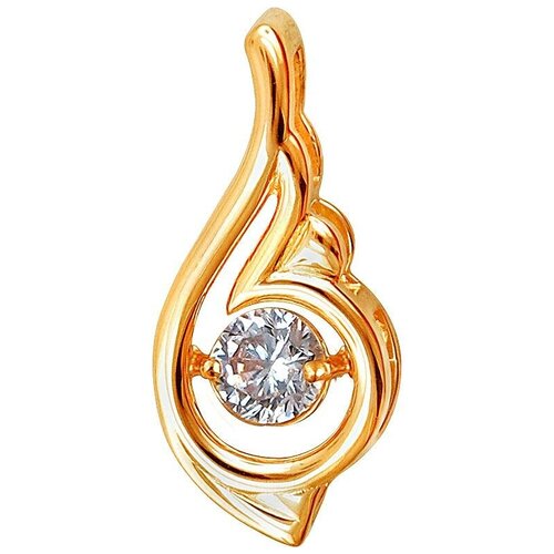 фото Эстет подвеска с 1 фианитом из красного золота 01п1111850