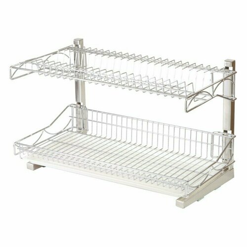 Сушилка / подставка для посуды / посудосушитель настольный (хром)