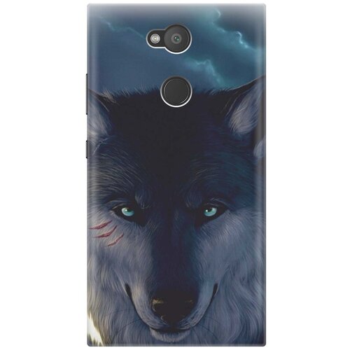 фото Re:pa накладка transparent для sony xperia l2 с принтом "взгляд волка"