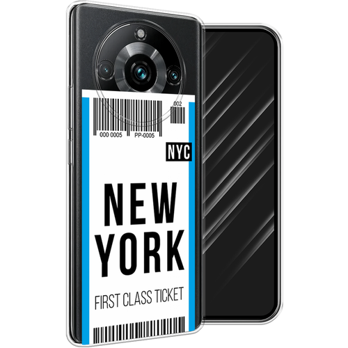 Силиконовый чехол на Realme 11 Pro Plus / Реалми 11 Про Плюс Билет в Нью-Йорк, прозрачный силиконовый чехол на realme 6 pro реалми 6 про билет в нью йорк прозрачный