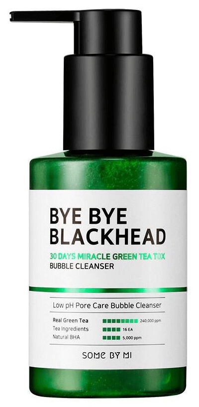 Some By Mi Маска для лица пузырьковая BYE BLACKHEAD 30 Days Miracle Green TeaTox Bubble Cleanser