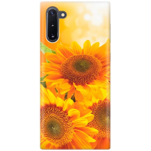 фото Re:pa накладка transparent для samsung galaxy note 10 с принтом "три подсолнуха"