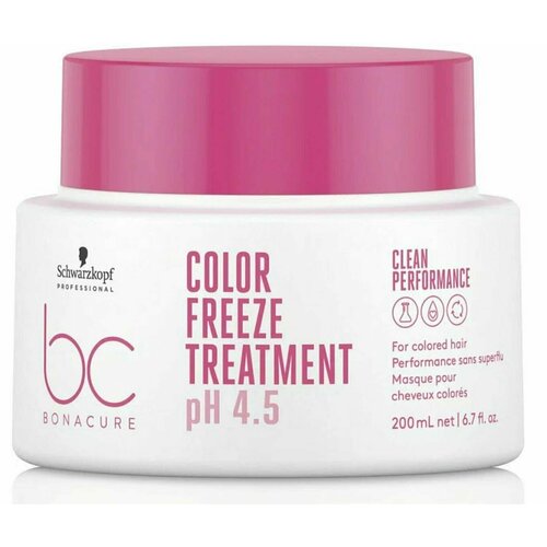 Schwarzkopf Professional Bonacure Clean Performance Color Freeze Treatment - Маска для сохранения цвета волос 200 мл schwarzkopf professional color freeze ph 4 5 маска для окрашенных волос 750 мл бутылка