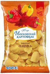 Чипсы Московский КАРТОФЕЛЬ рифленые со вкусом паприки, 150 г