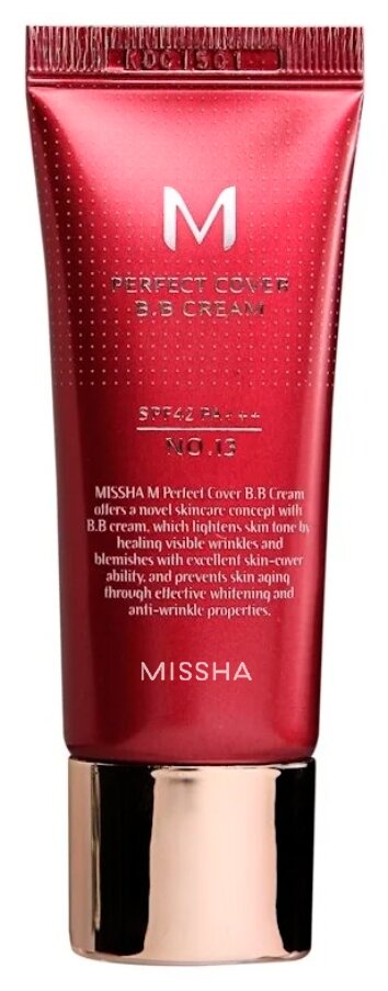 Missha BB  M Perfect Cover, SPF 42 PA+++, 20 , : 13 bright beige