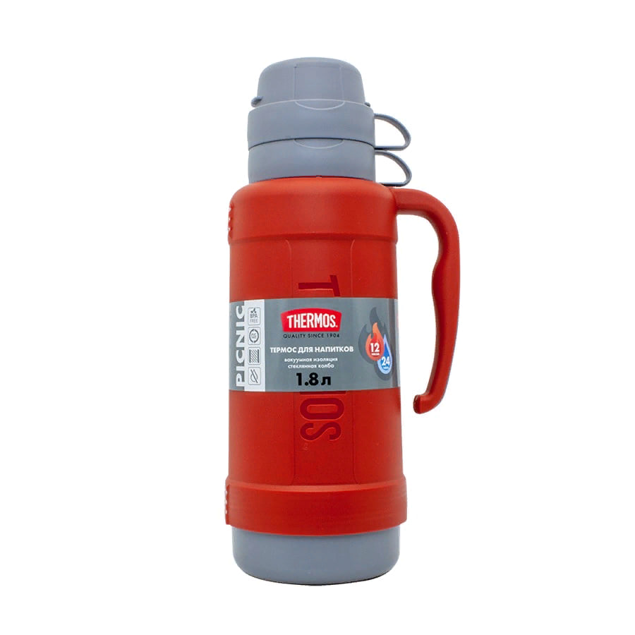 Классический термос Thermos PICINIC 40-180 Red, 1.8 л, красный - фотография № 1