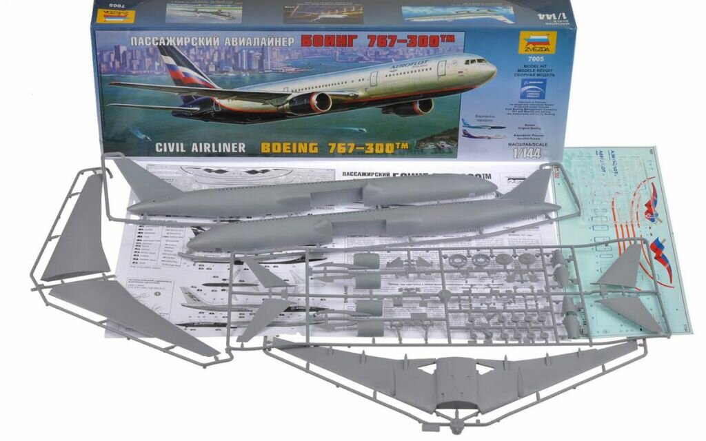 Сборная модель Звезда Самолет Боинг 767 - фото №18