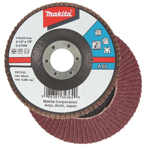 Лепестковый диск Makita D-27040, 1 шт. круг полировал makita d 15609