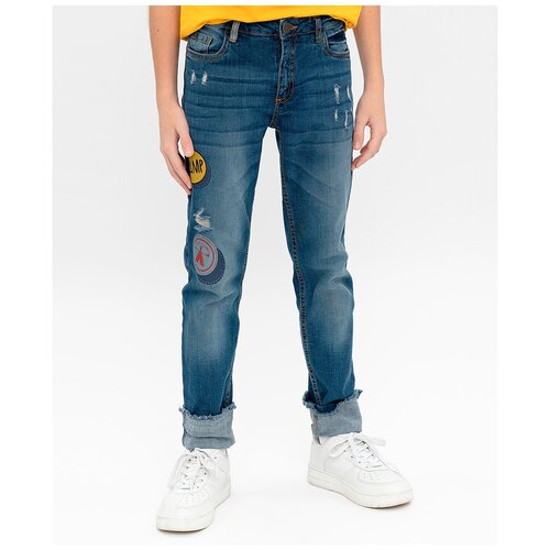 фото Джинсы button blue размер 98, синий