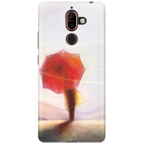 фото Re:pa накладка transparent для nokia 7 plus с принтом "красный зонтик"