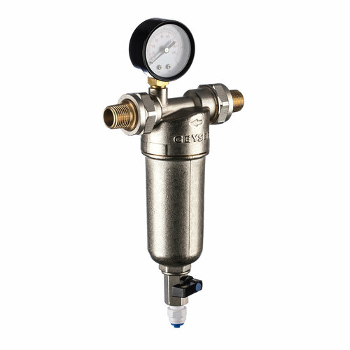 ГЕЙЗЕР бастион 122 Фильтр для горячей воды с манометром 1/2 d60, арт.32672