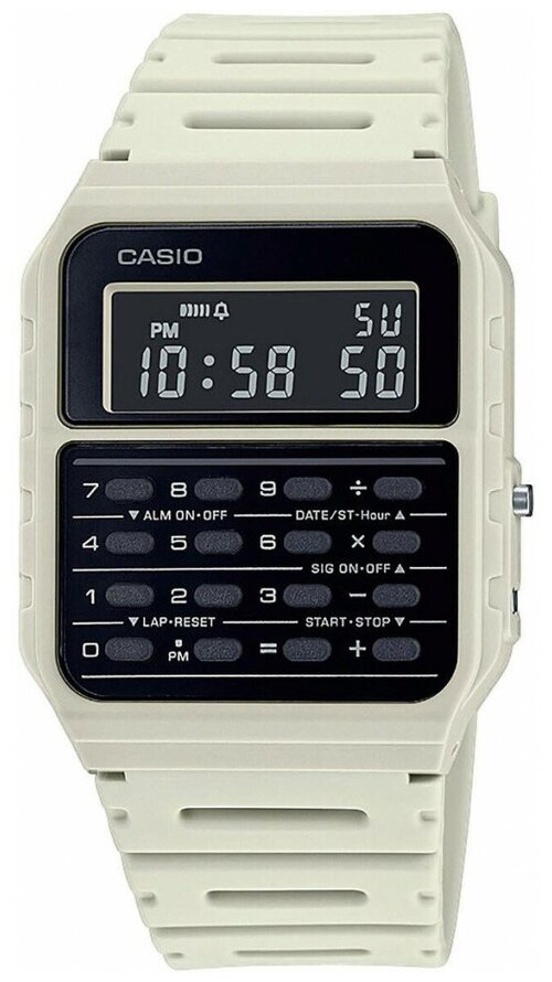 Наручные часы CASIO Vintage CA-53WF-8B, черный, белый