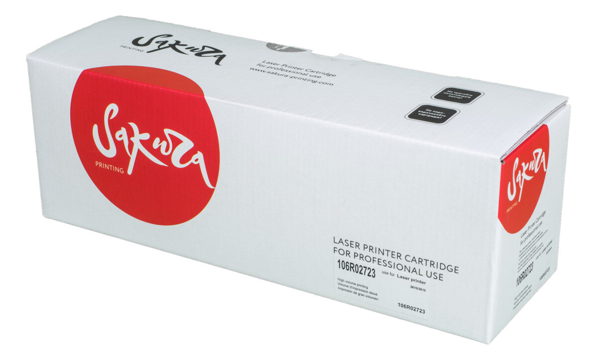 3 шт. Тонер картридж лазерный Sakura 106R02723 черный 14100 стр. для Xerox (SA106R02723)