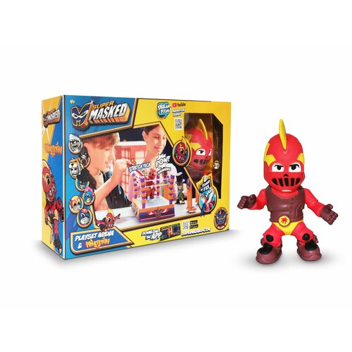 Игровой набор с рингом и фигуркой SUPERMASKED / супергерой KOHETEKIN / со звуком