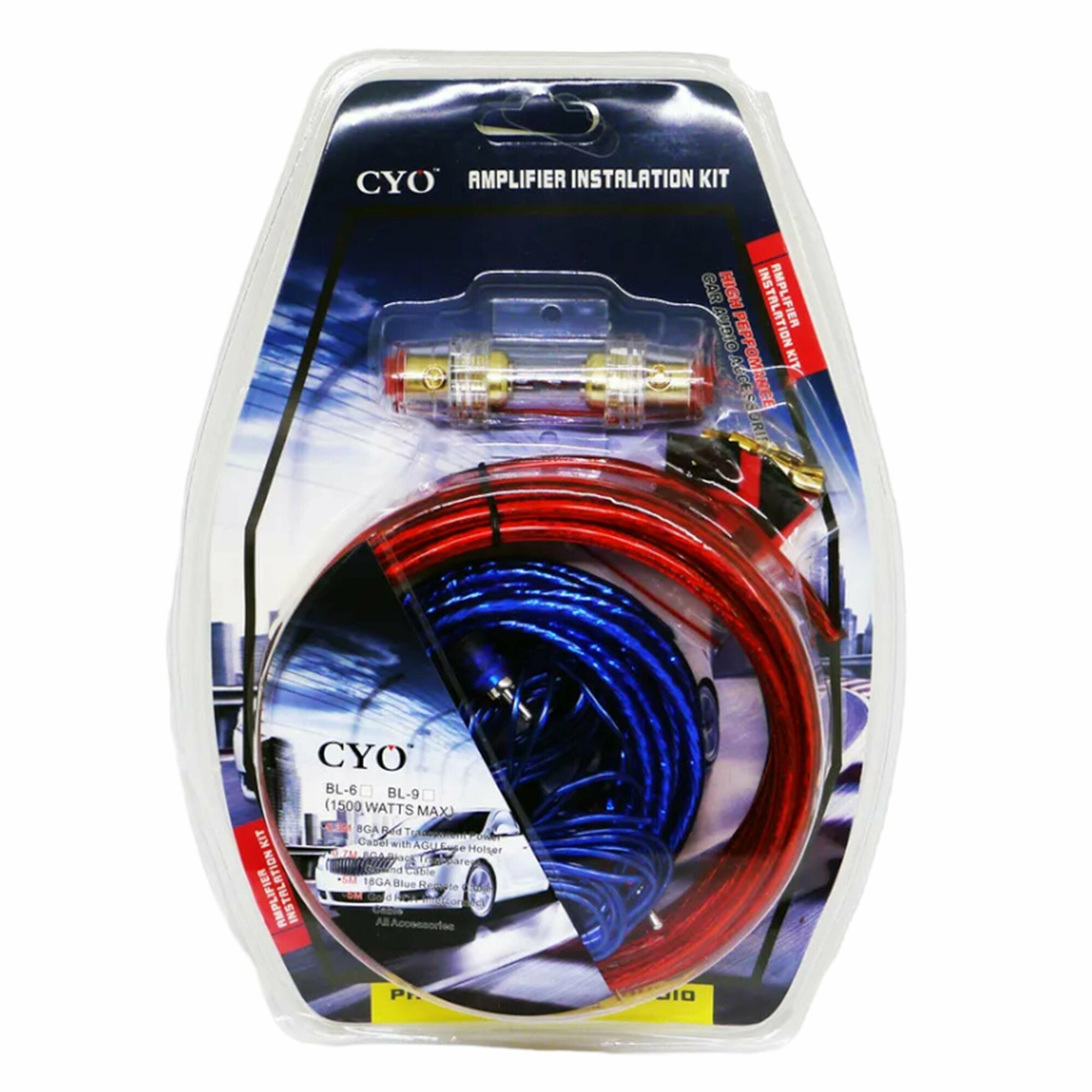 фото Комплект проводов для Установки 2-х канального усилителя и сабвуфера 5м / RCA-RCA кабеля