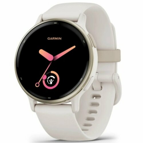 Умные часы Garmin VIVOACTIVE 5 слоновая кость с золотистым безелем и силиконовым ремешком 010-02862-11 44990₽
