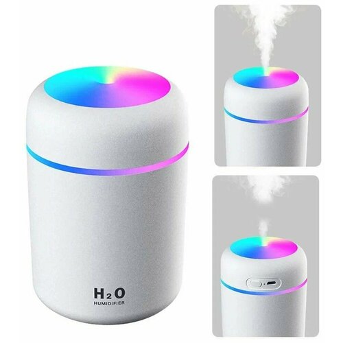 Мини-увлажнитель воздуха с подсветкой HUMIDIFIER H2O белый 389₽