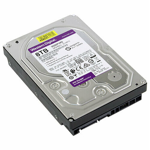 8 Tb Жесткий диск Western Digital - WD82PURX hdd 35мм для видеонаблюдения WD 19443₽