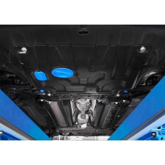 Защита картера и КПП Rival для Hyundai Solaris 2017-/Kia Rio 2017-/Kia Rio X-Line 2017 - сталь (111.2369.1) - фото №2