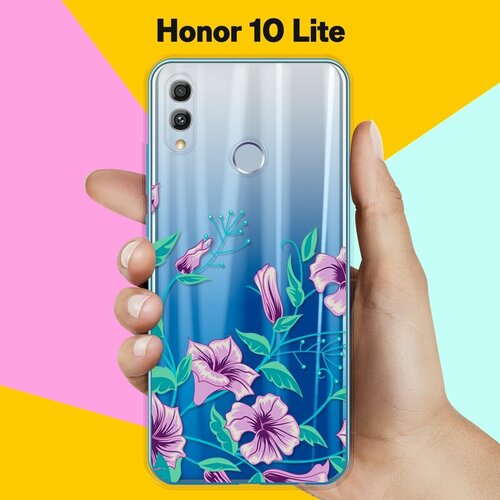 Силиконовый чехол Фиолетовые цветы на Honor 10 Lite силиконовый чехол фиолетовые цветы на honor 10