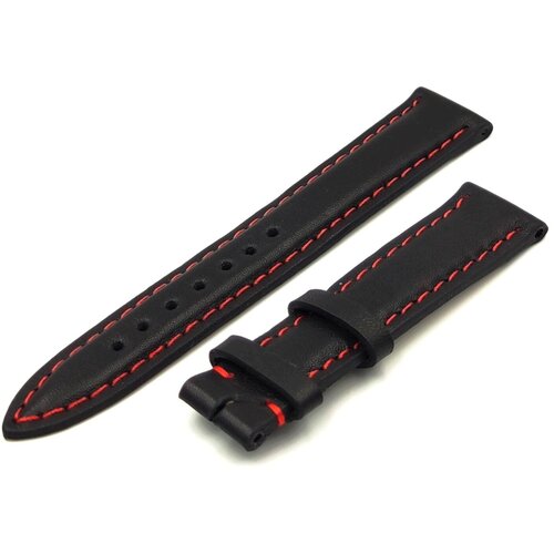 Ремешок Malpolon, фактура гладкая, диаметр шпильки 1.75 мм, размер 18/16 L, черный