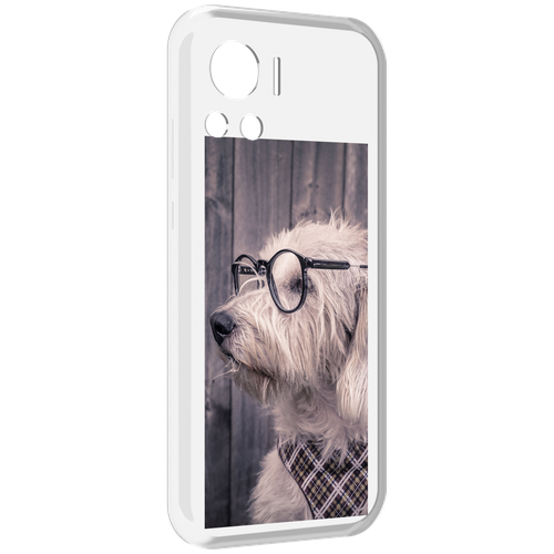 Чехол MyPads Собака-в-очках для Motorola Edge 30 Ultra задняя-панель-накладка-бампер