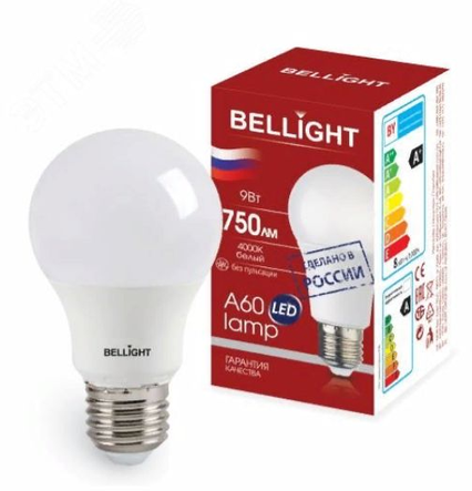 Лампа светодиодная LED 9Вт Е27 220 4000К 750Лм 88297786 BELLIGHT