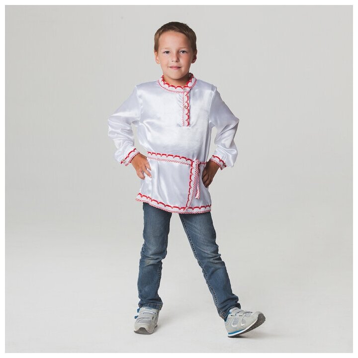 Русская народная рубаха для мальчика, р-р 60, рост 110-116 см