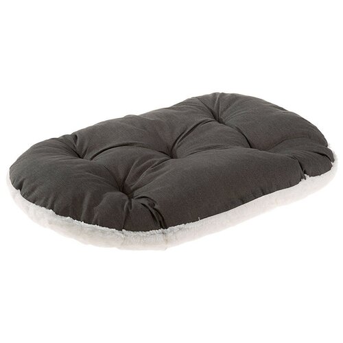 фото Ferplast подушка мягкая двухсторонняя relax f 100 для собак крупных пород (х/б черный + мех) 50х78 см. (82100097)
