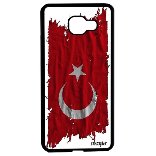 фото Чехол на мобильный samsung galaxy a5 2016, "флаг турции на ткани" патриот государственный utaupia