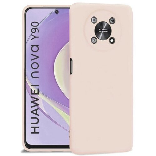 Накладка силиконовая Silicone Cover для Huawei Nova Y90 пудровая