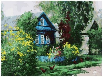 Белоснежка Картина по номерам Домик в деревне (3091-CS)40x30см