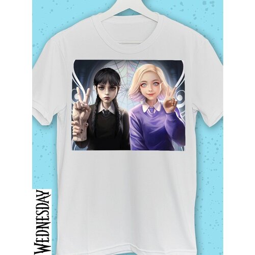 фото Футболка размер 50, белый, черный hilari geek