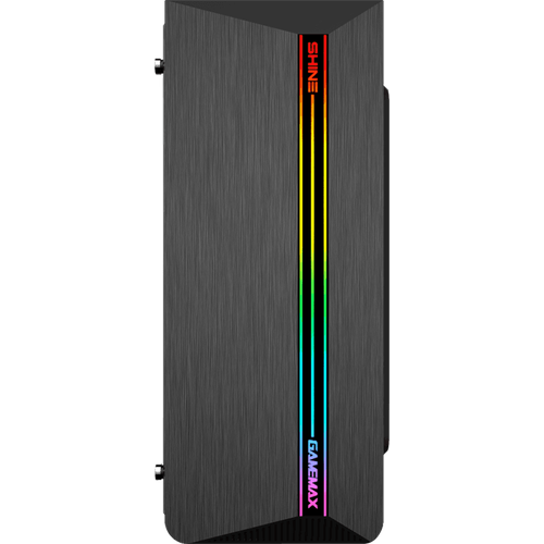 Корпус GameMax Компьютерный корпус, без блока питания ATX/ Gamemax Shine G517 ATX case, black, w/o PSU, w/1xUSB3.0+2xUSB2.0, HD-Audio , w/1x12mm FR1x12cm Ring ARGB Fan(FN-12Rainbow-N)