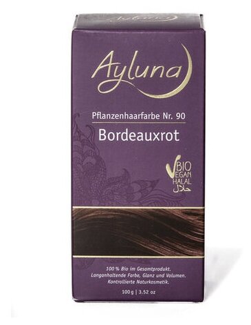 Ayluna Краска для волос растительная № 90 бордо-красный 100 г 1 шт