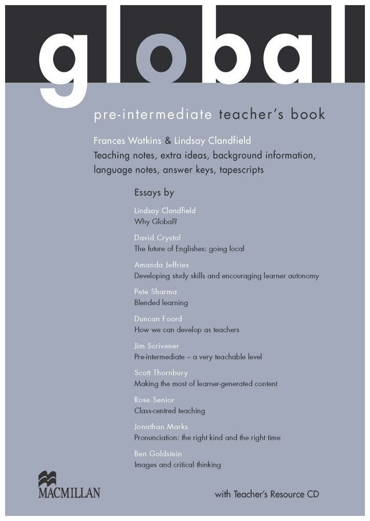 Книга Global Pre-Intermediate Teacher's Book + Resource CD Pack - фото №1