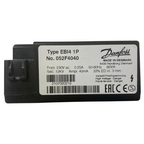 трансформатор розжига danfoss ebi4 052f4031 Danfoss Трансформатор поджига EBI4 1P