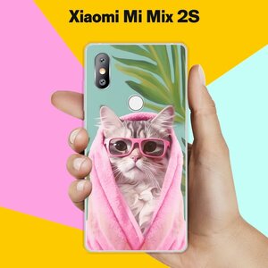 Силиконовый чехол на Xiaomi Mi Mix 2S Кот В Очках / для Сяоми Ми Микс 2С